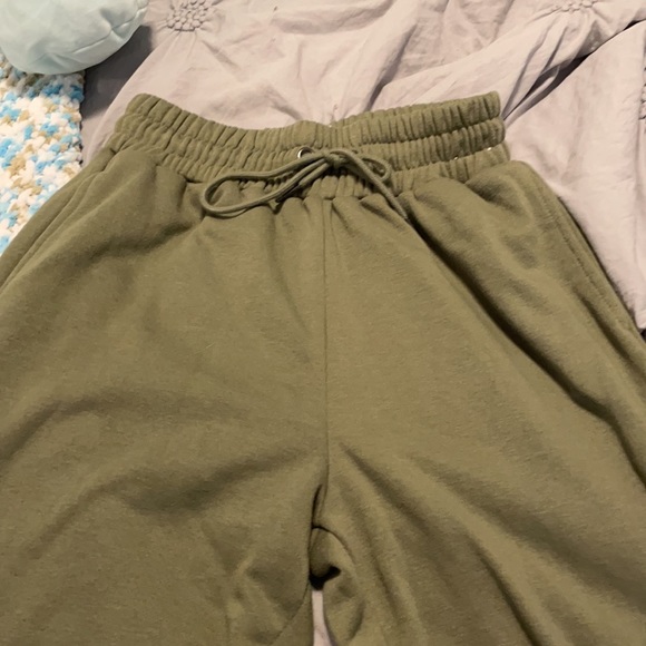 Olive Green Track Pants - Picture 2 of 4